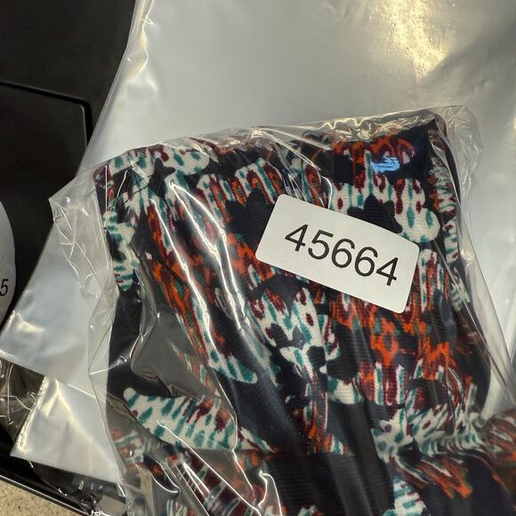 LK Luv Dress Women M Medium Black Floral Mini Short Long Sleeve Round Neck - Picture 7 of 7